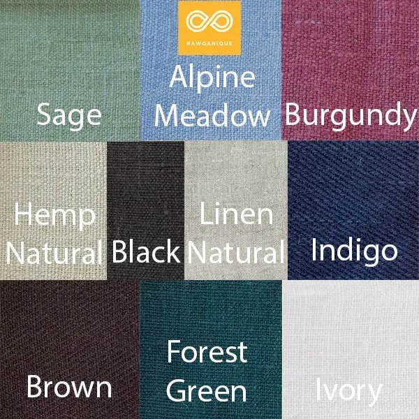 10oz 100% Organic Hemp Fabric By The Yard Natural, Black Platinum (SEQUOIA) j(100% Biodegradable)