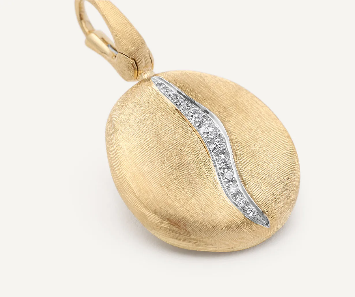 18K Yellow Gold Diamond Pavé Pendant, Medium