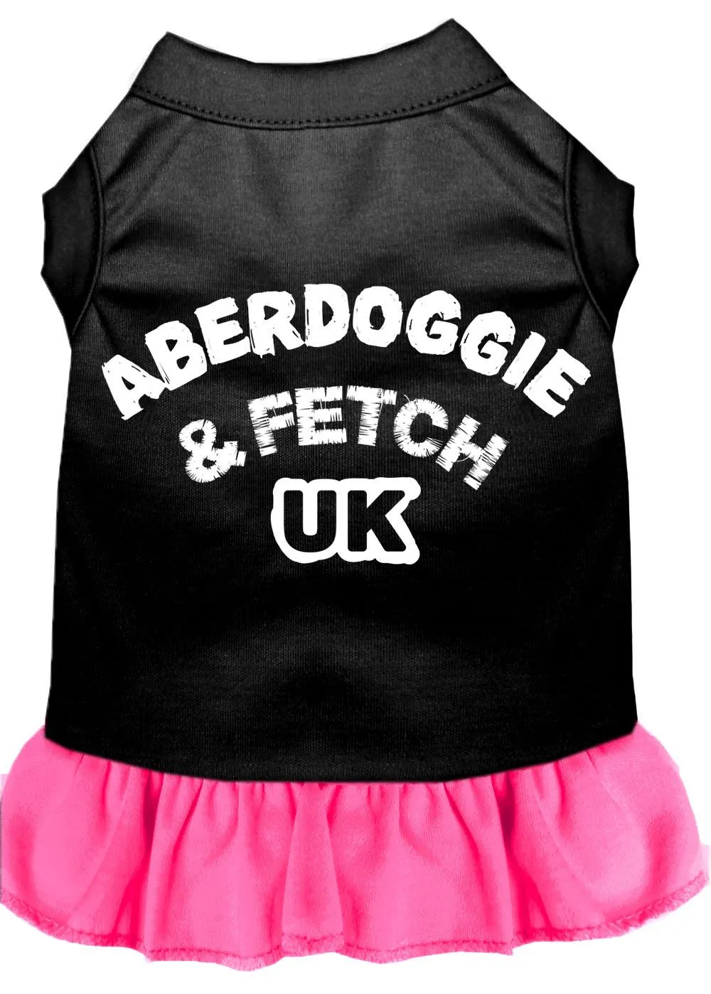 Aberdoggie Uk Screen Print Dress Black With Bright Pink Med (12)