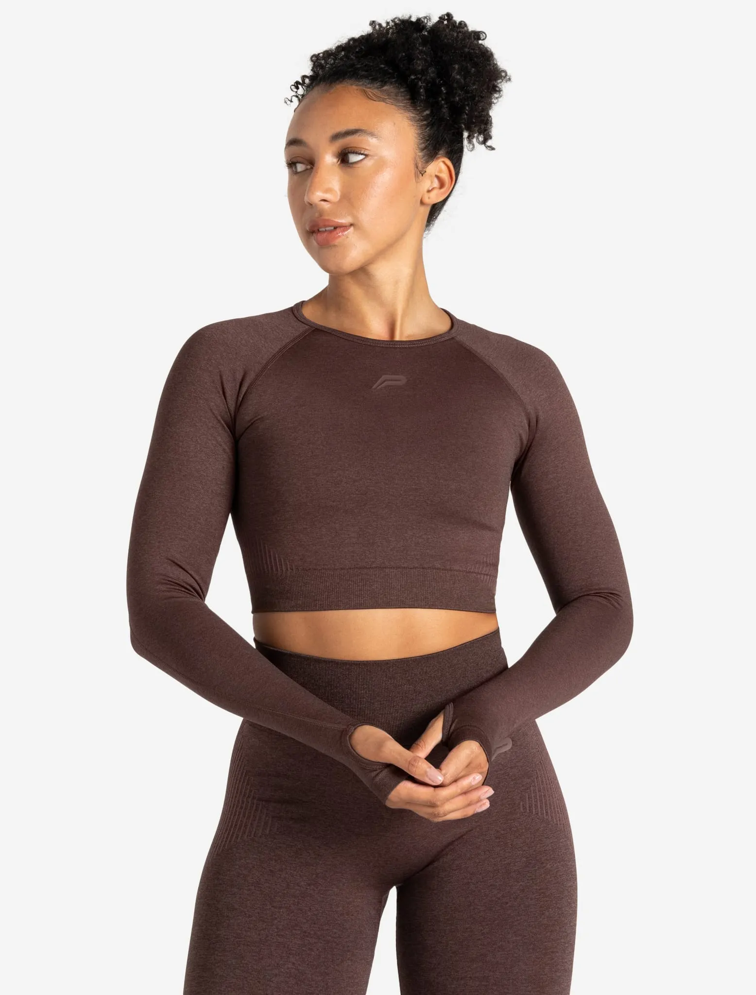 ADAPT 2.0 Seamless Crop Top - Cherry Brown