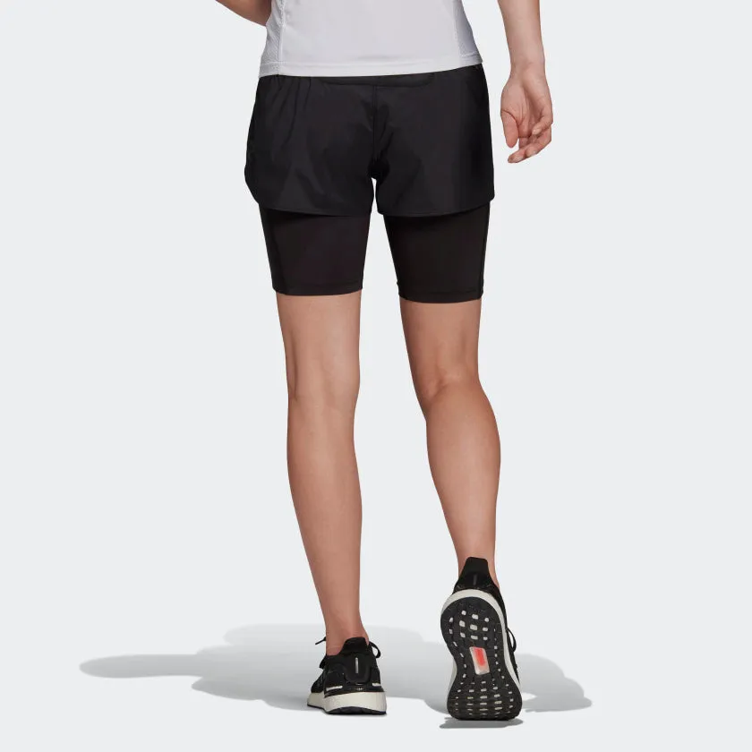 Adidas Run Fast Women's  2in1 Running Shorts