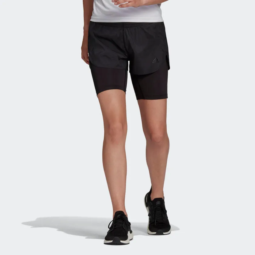 Adidas Run Fast Women's  2in1 Running Shorts