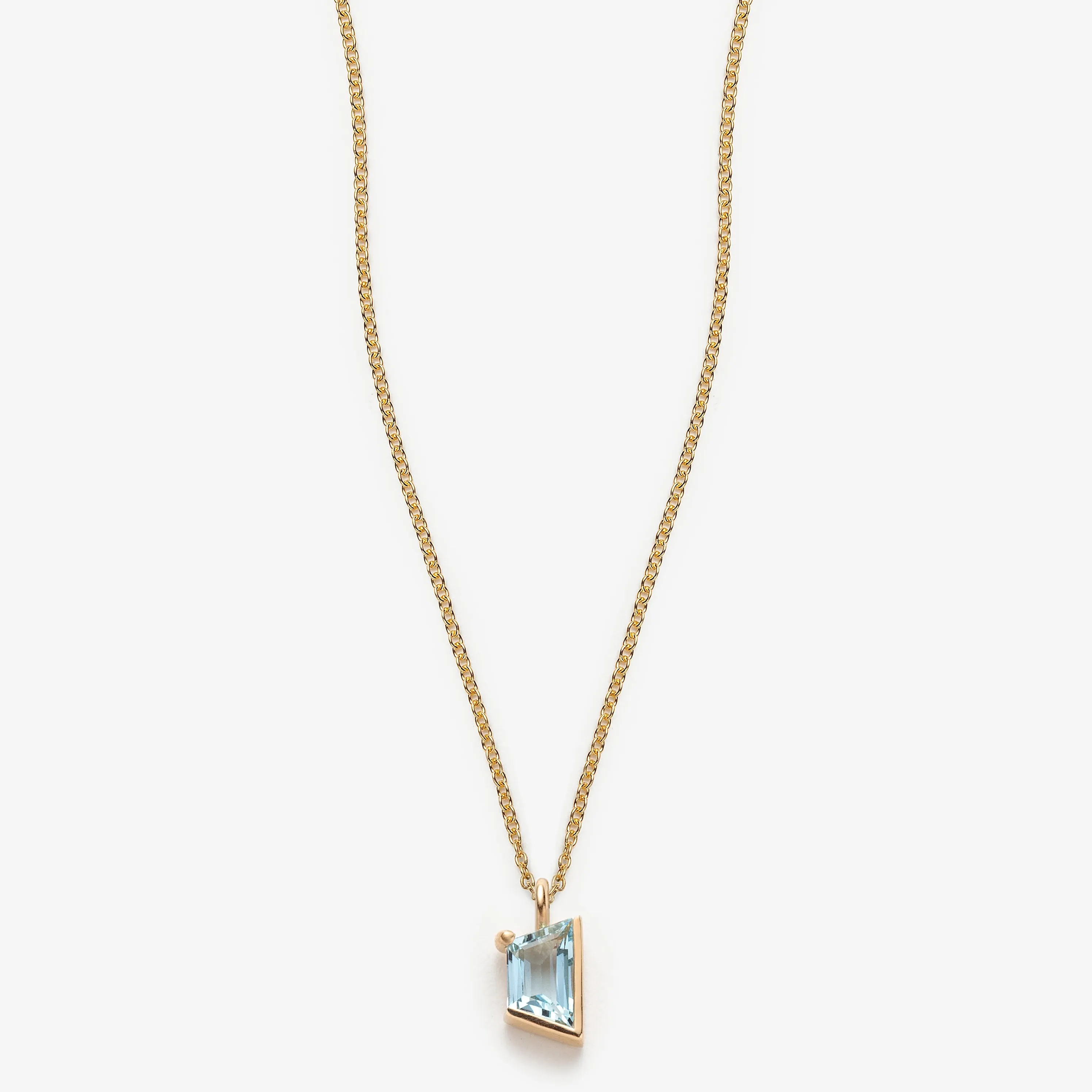 Aquamarine Geometric Pendant