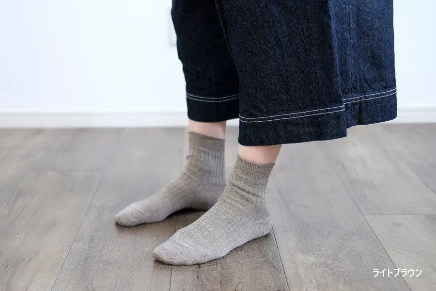 Aran hemp rib shorts socks