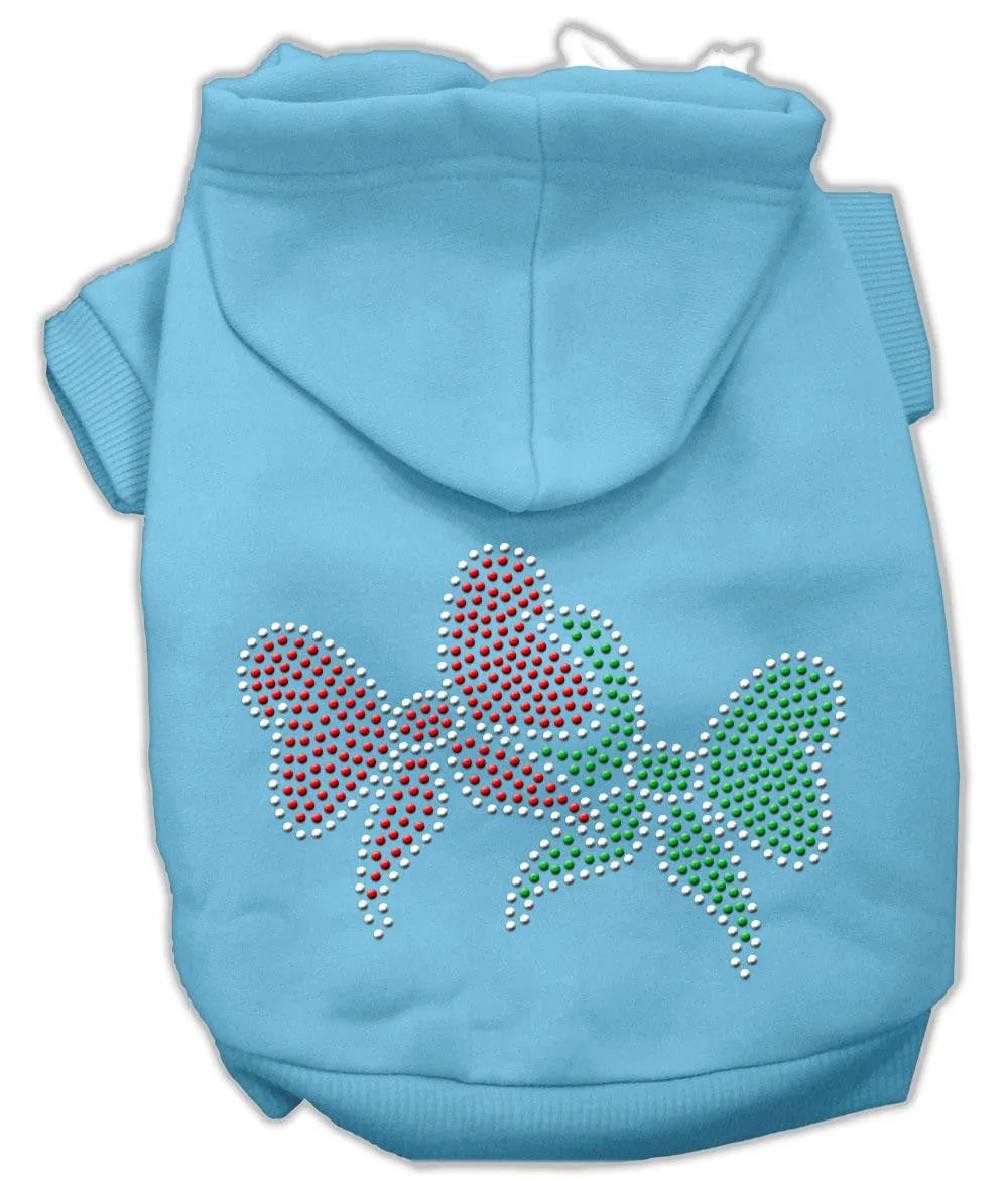 Christmas Bows Rhinestone Hoodie Baby Blue L (14)