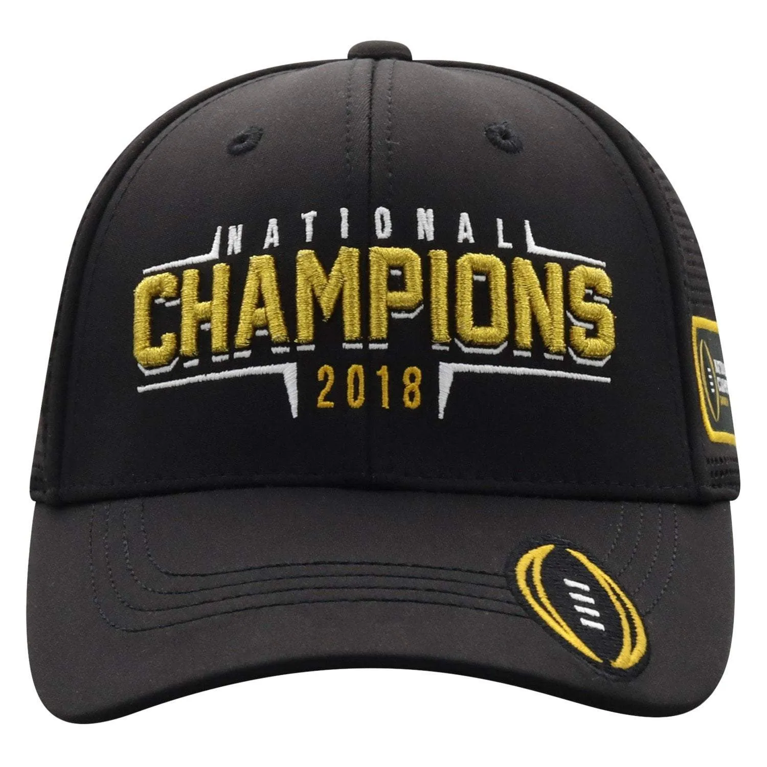 Clemson Tigers 2018-2019 Football National Champions Black Mesh Adj. Hat Cap