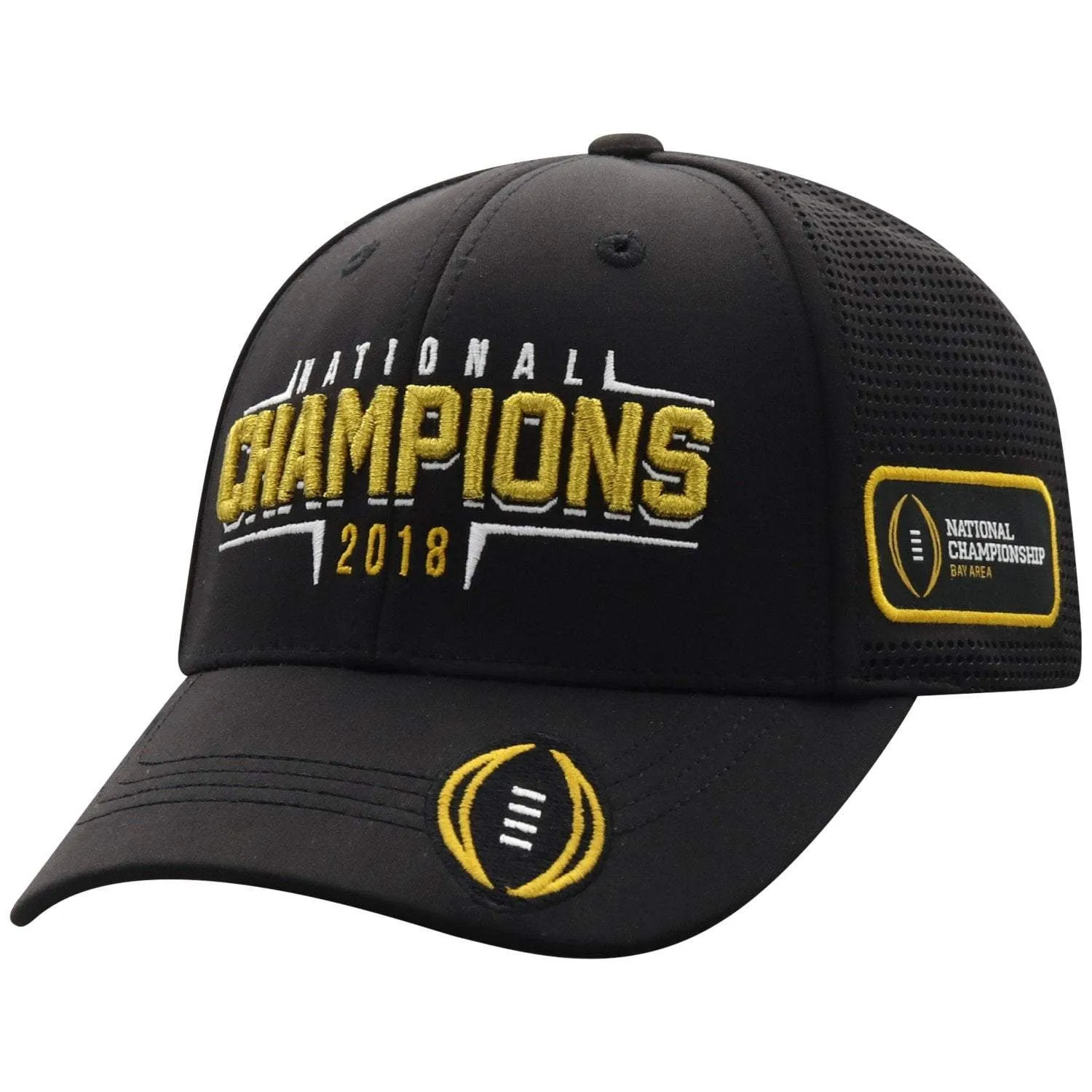 Clemson Tigers 2018-2019 Football National Champions Black Mesh Adj. Hat Cap