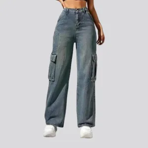 Fashion women's wide-leg jeans