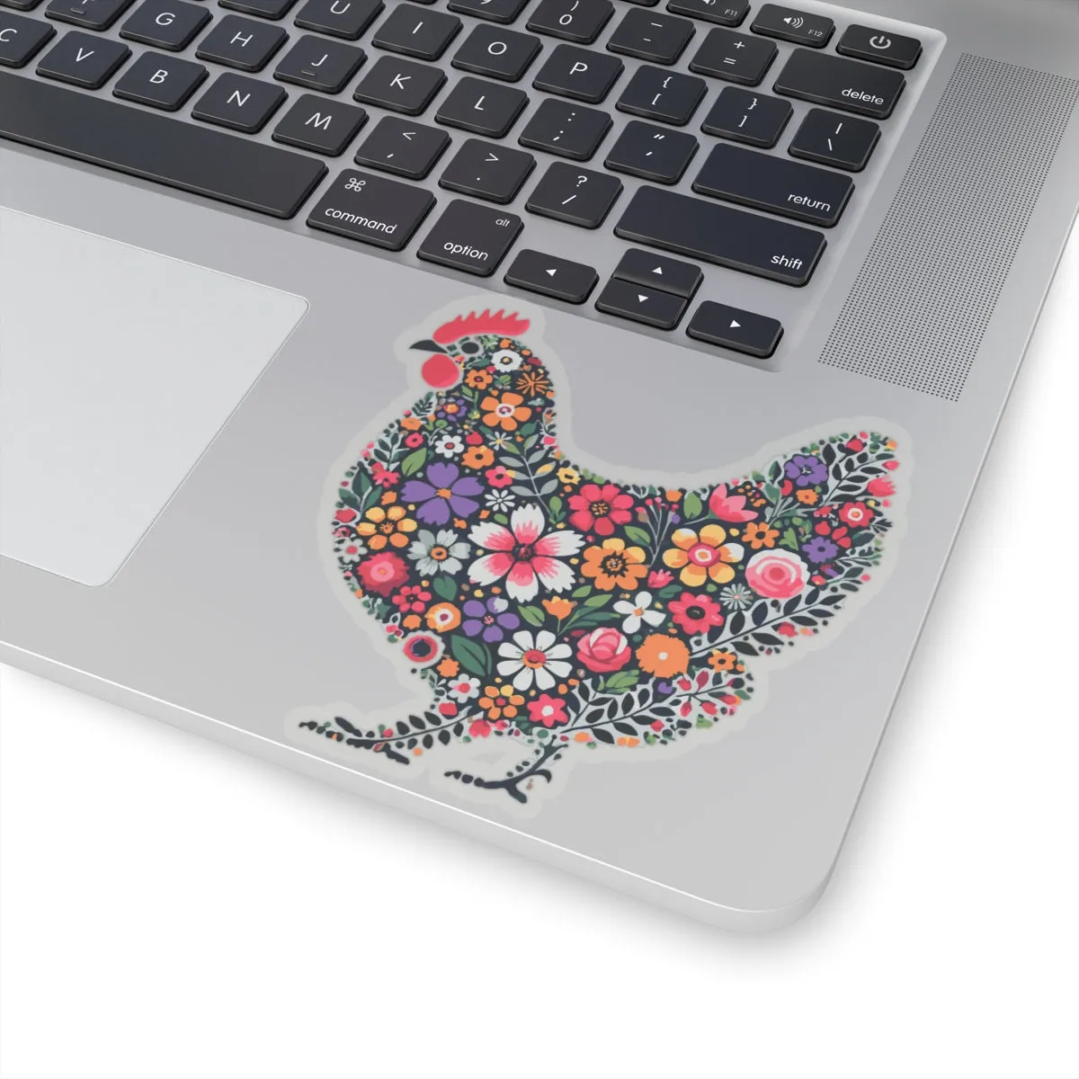 Floral Chicken Kiss-Cut Stickers