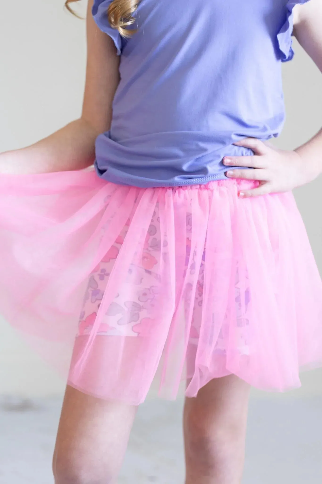 Floral Pink Tutu Shorts