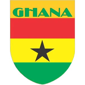 Ghana Flag Shield Style