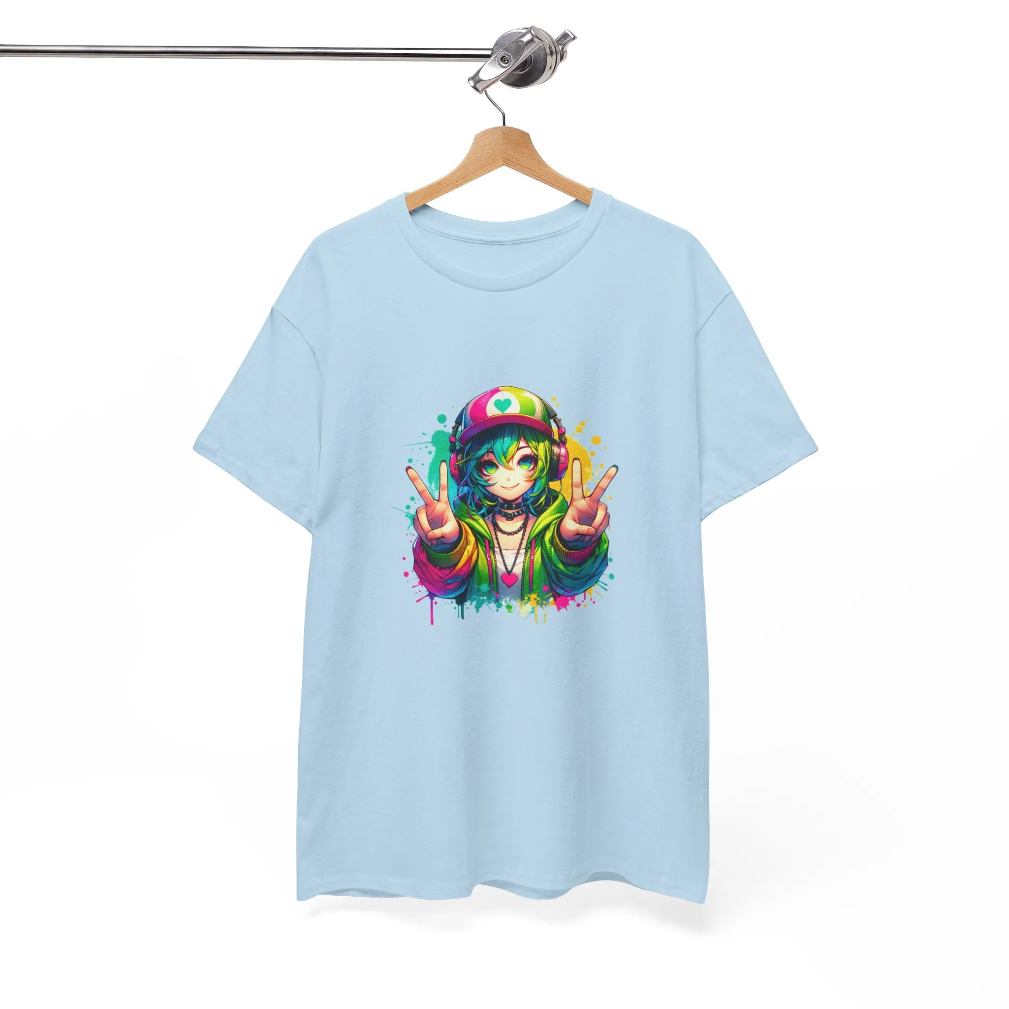 Graffiti Anime Girls Unisex Heavy Cotton Tee