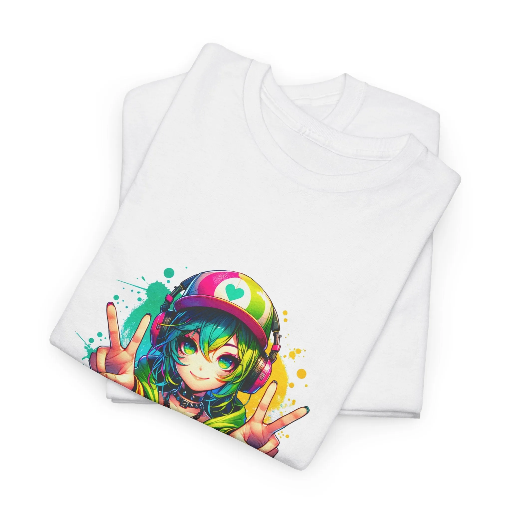 Graffiti Anime Girls Unisex Heavy Cotton Tee