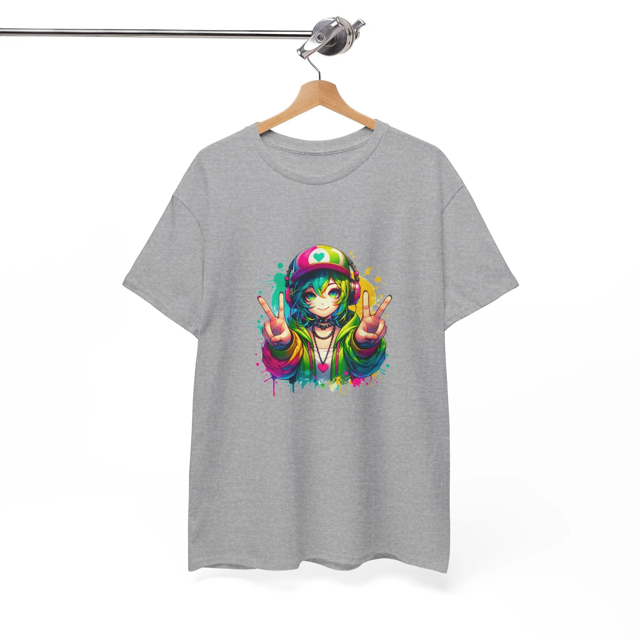 Graffiti Anime Girls Unisex Heavy Cotton Tee