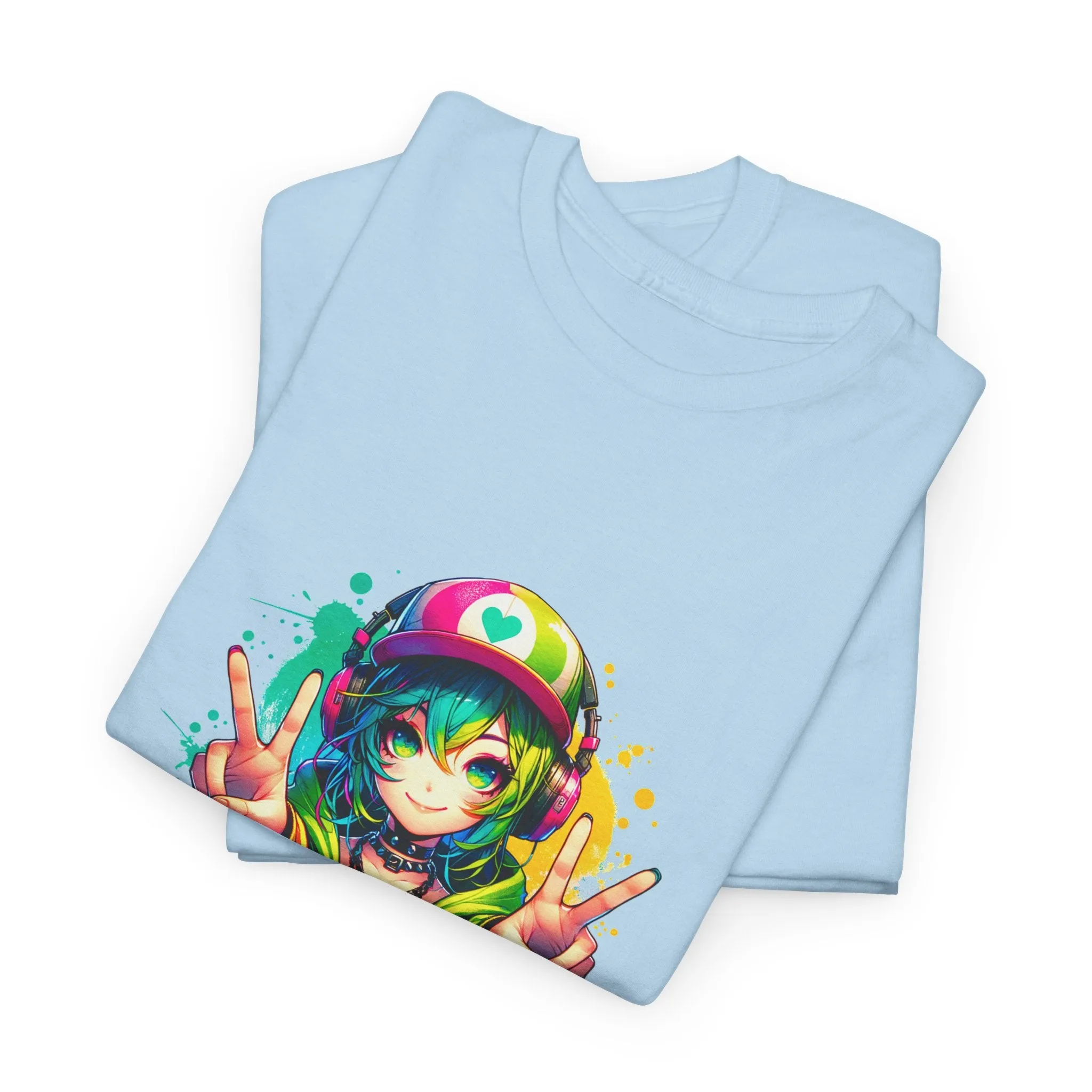 Graffiti Anime Girls Unisex Heavy Cotton Tee