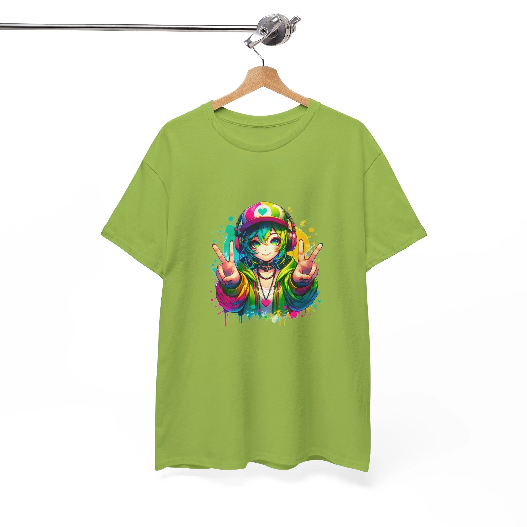 Graffiti Anime Girls Unisex Heavy Cotton Tee