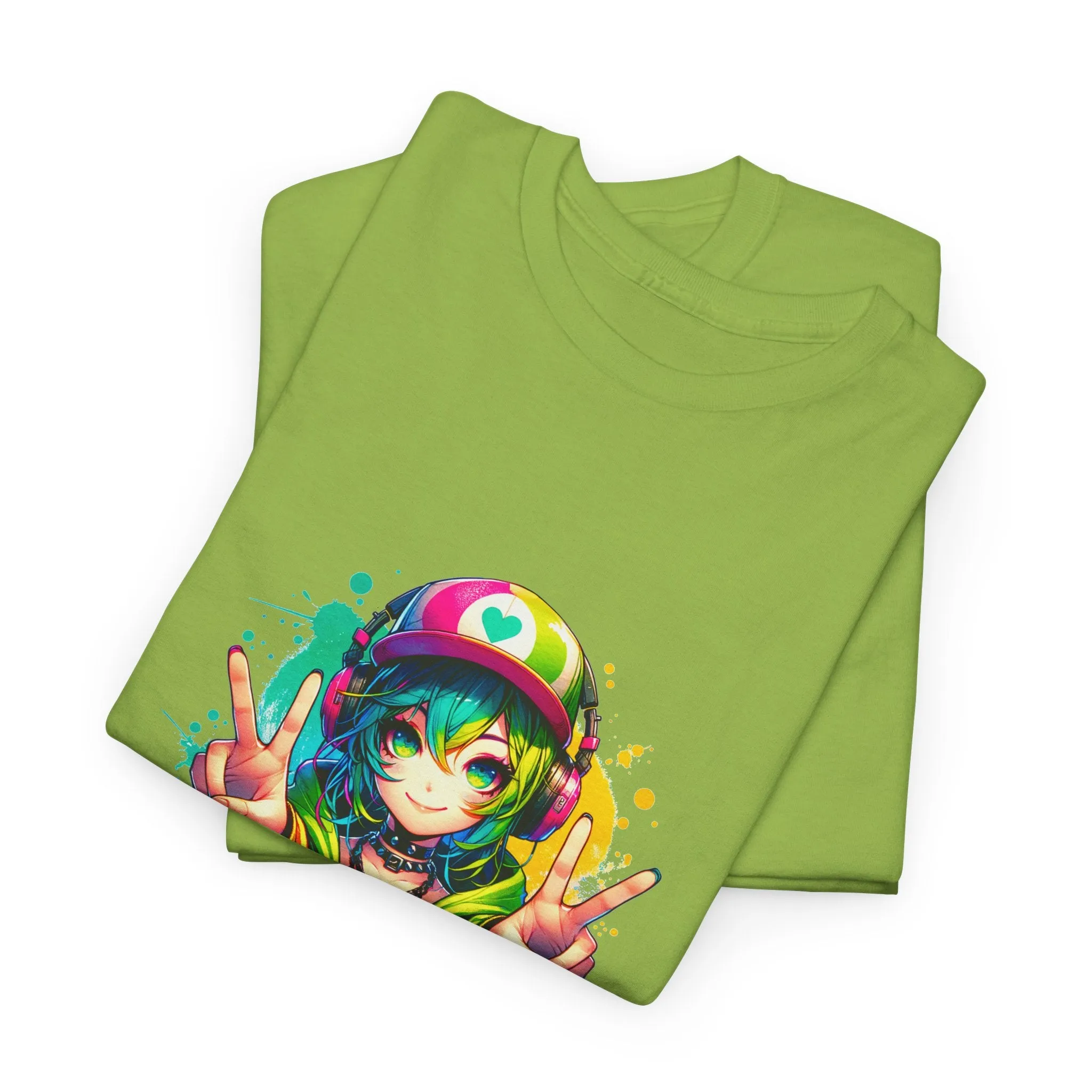 Graffiti Anime Girls Unisex Heavy Cotton Tee