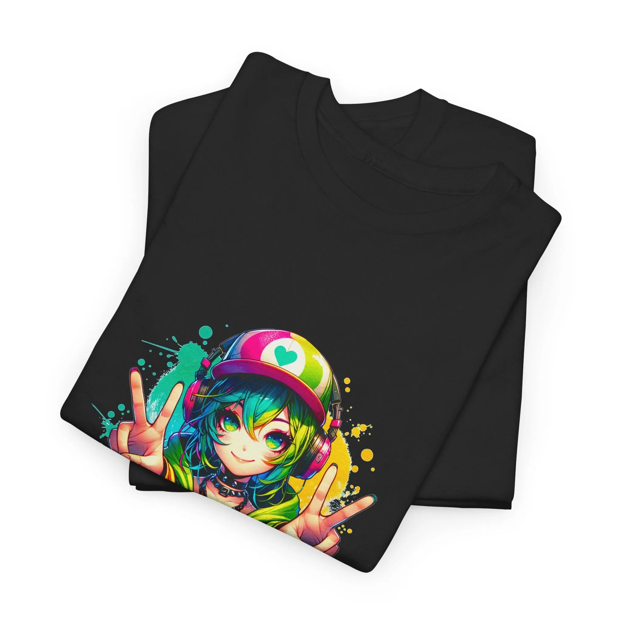 Graffiti Anime Girls Unisex Heavy Cotton Tee