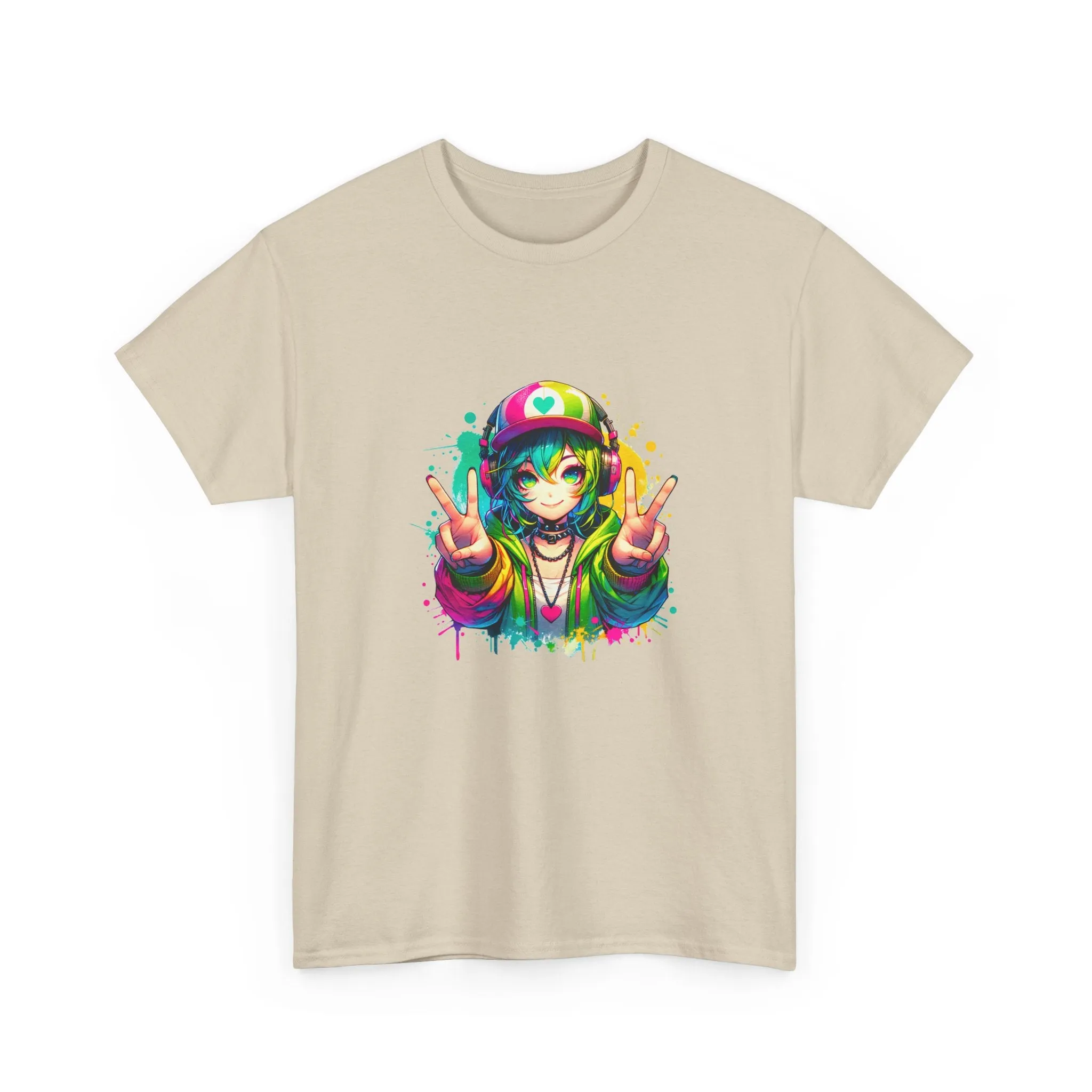 Graffiti Anime Girls Unisex Heavy Cotton Tee