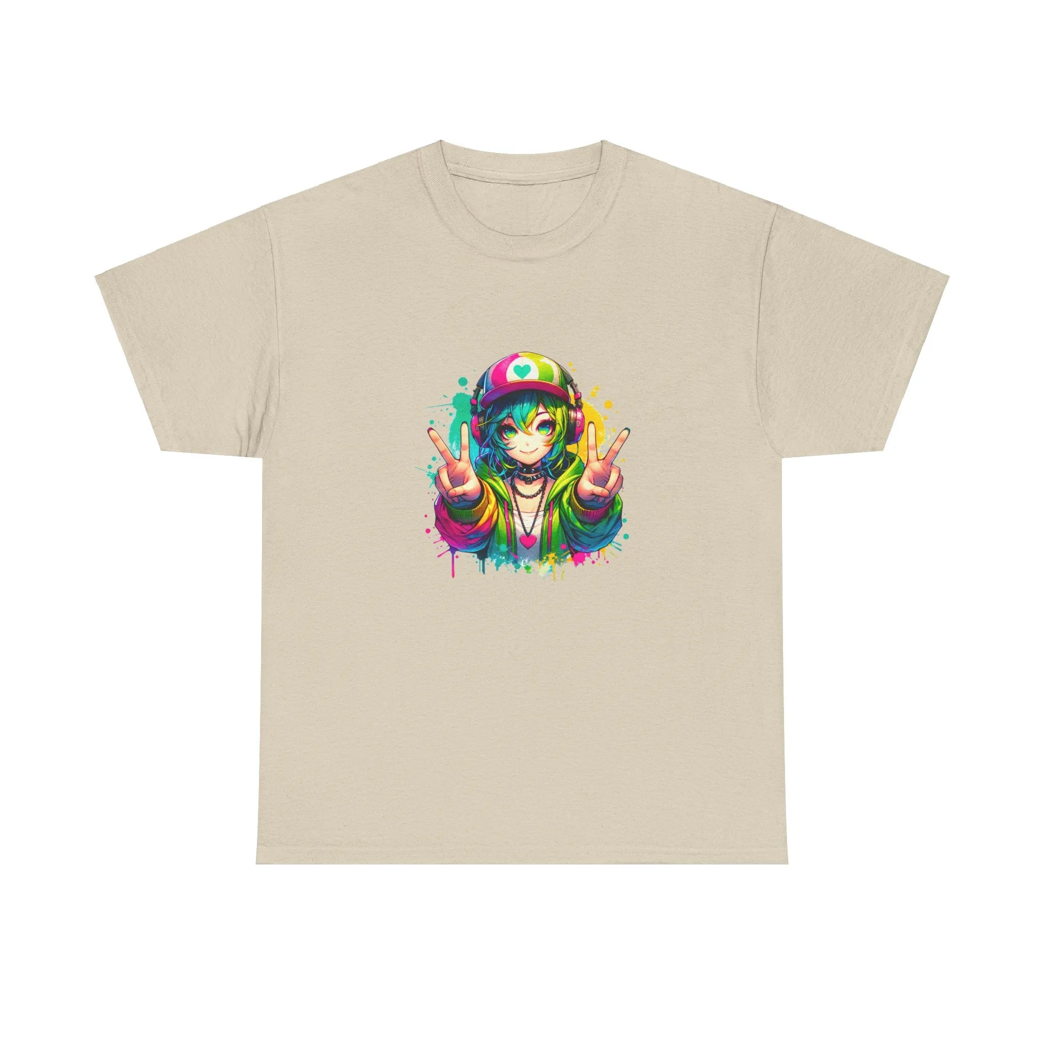 Graffiti Anime Girls Unisex Heavy Cotton Tee