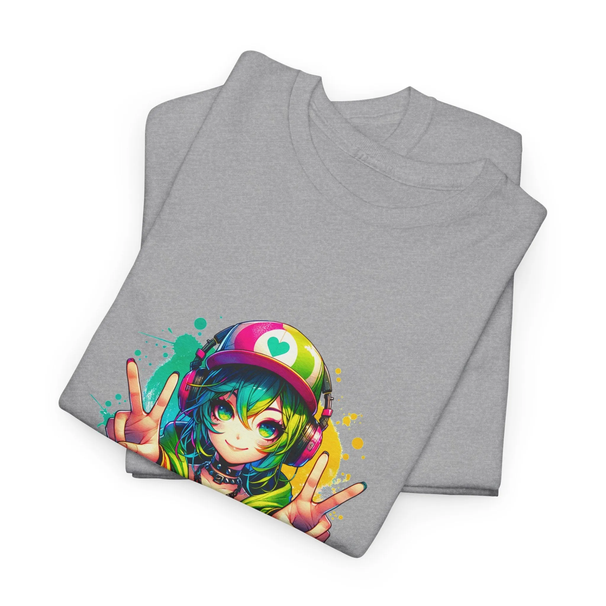 Graffiti Anime Girls Unisex Heavy Cotton Tee