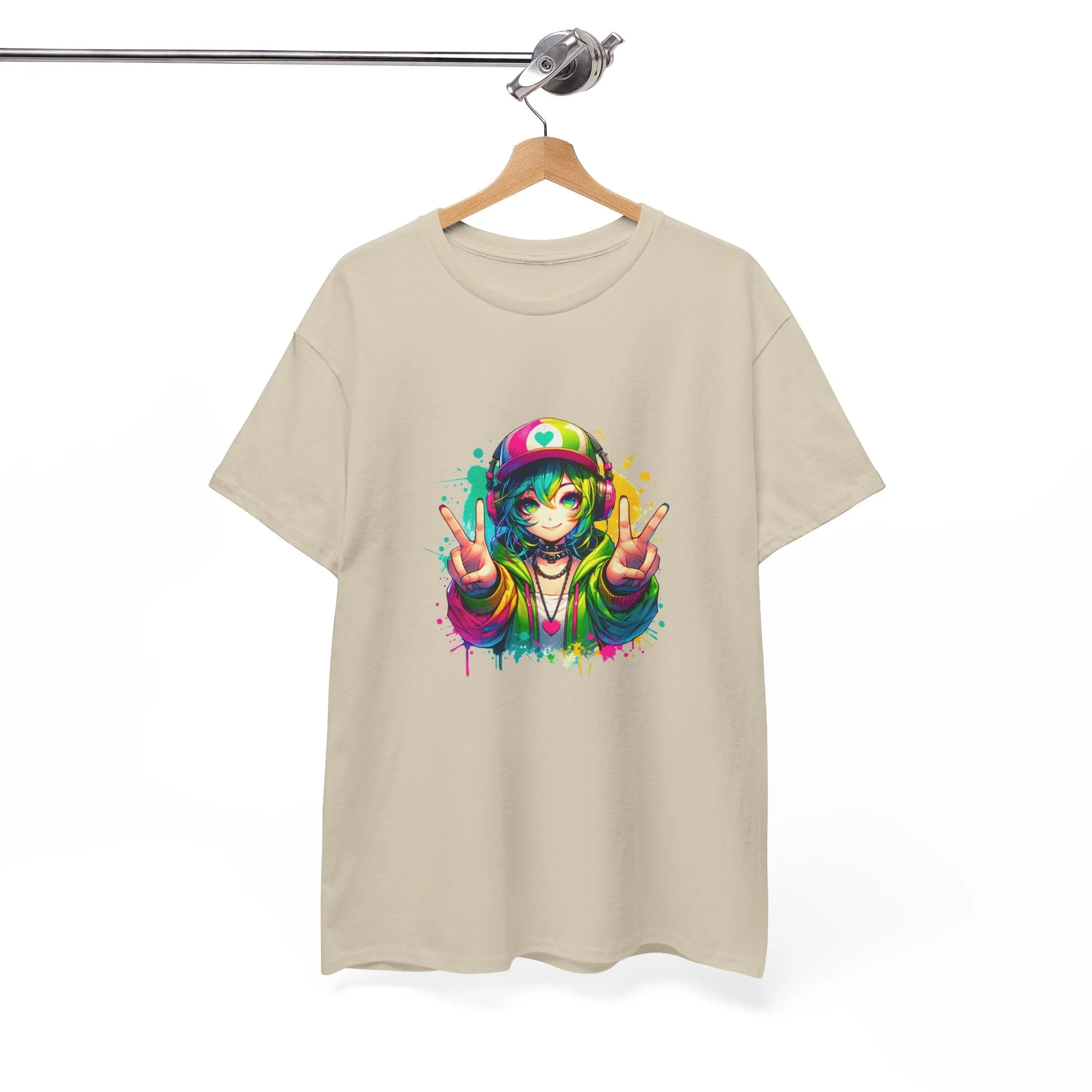 Graffiti Anime Girls Unisex Heavy Cotton Tee