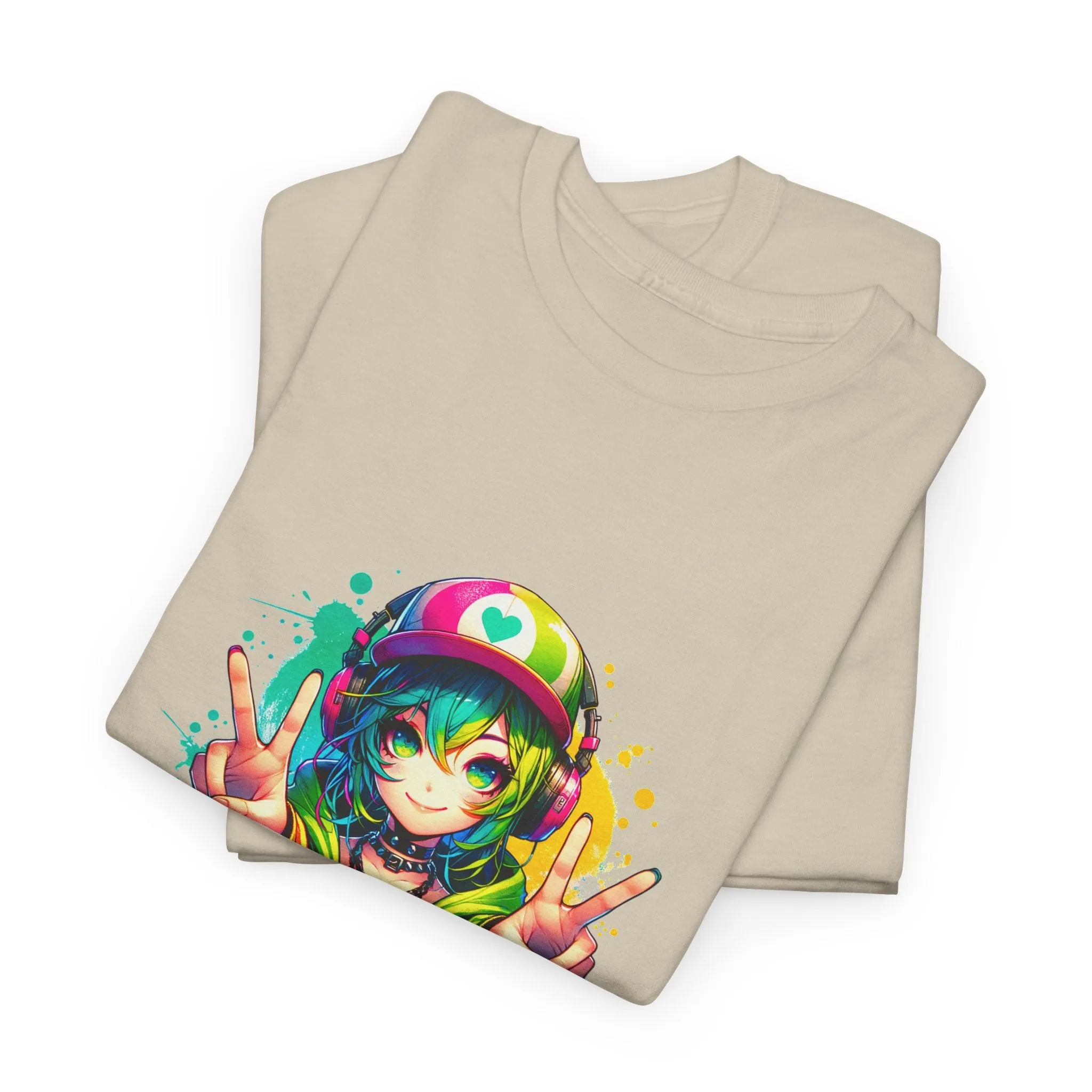 Graffiti Anime Girls Unisex Heavy Cotton Tee