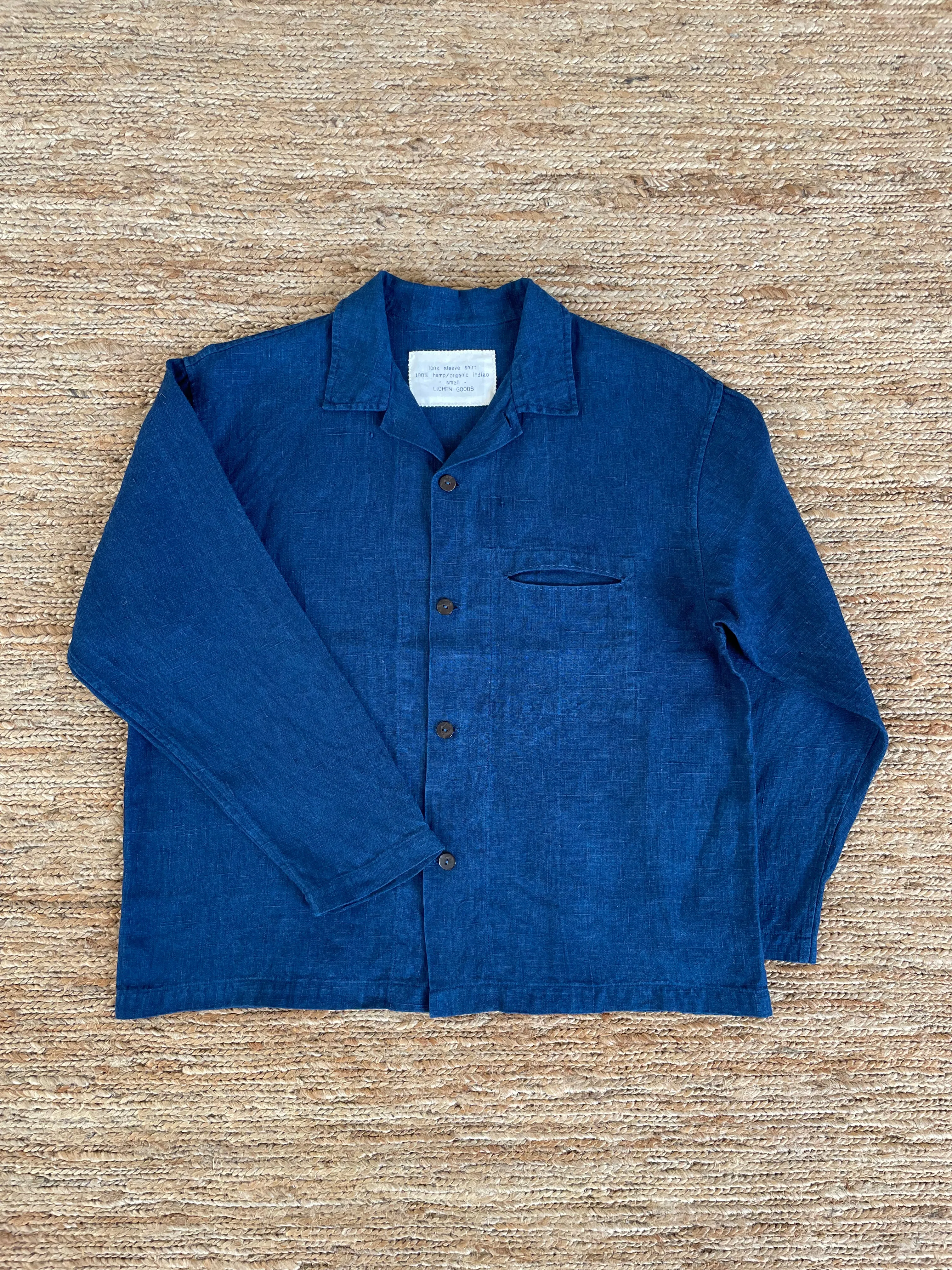 Hemp Long-Sleeve Shirt | Organic Indigo Hand-Dyed