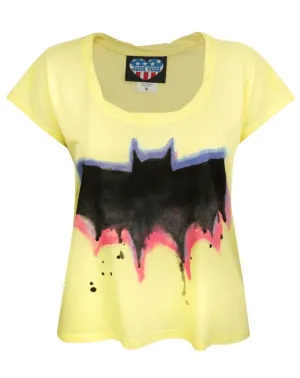 Junk Food Batman Graffiti Women's Oversized Crop Top