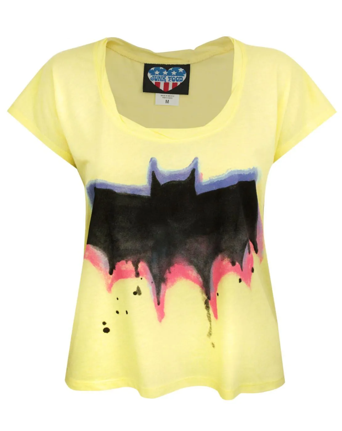 Junk Food Batman Graffiti Women's Oversized Crop Top