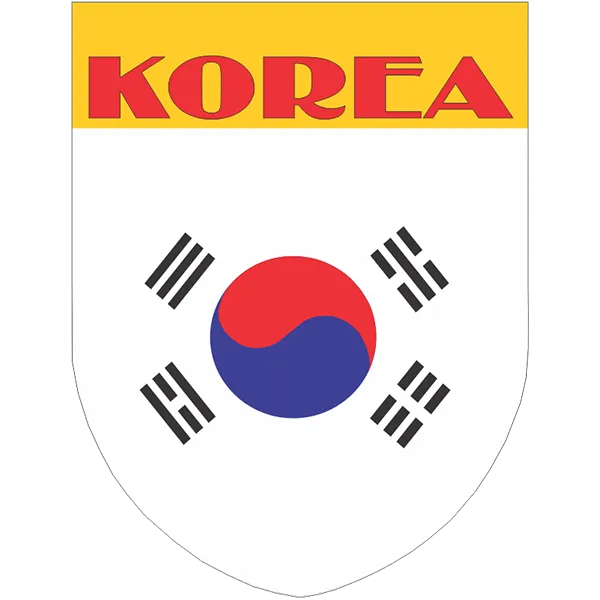 Korea Flag Shield Style