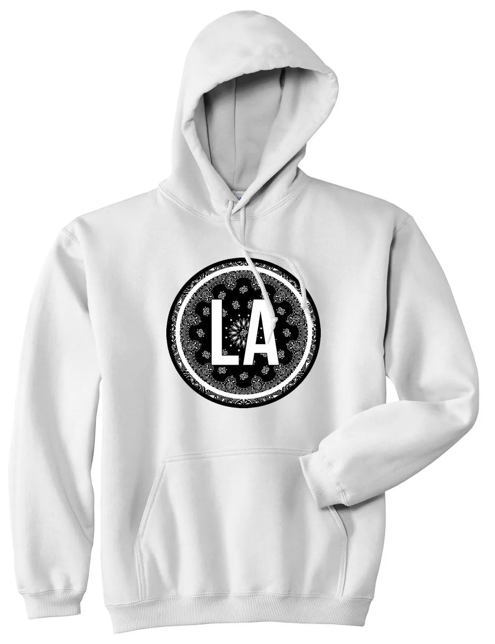 LA Bandana Print Los Angeles Pullover Hoodie Hoody