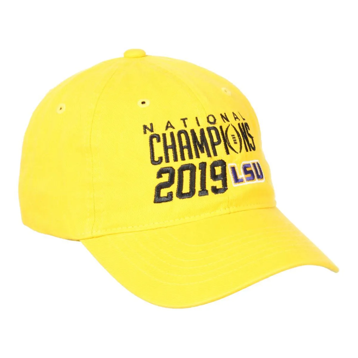 LSU Tigers 2019-2020 CFP National Champions Gold Adjustable Slouch Hat Cap