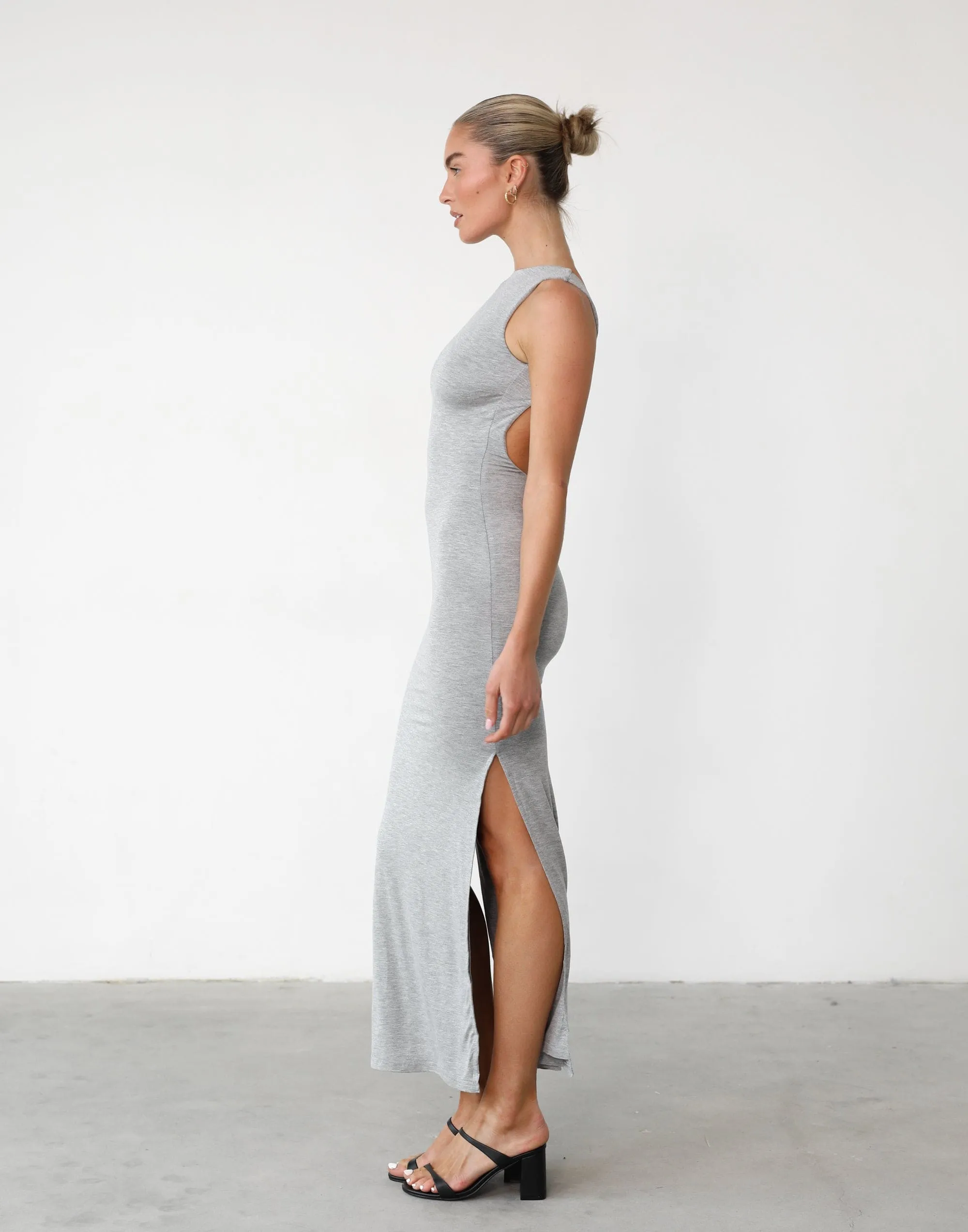 Luna Maxi Dress (Grey Marle)