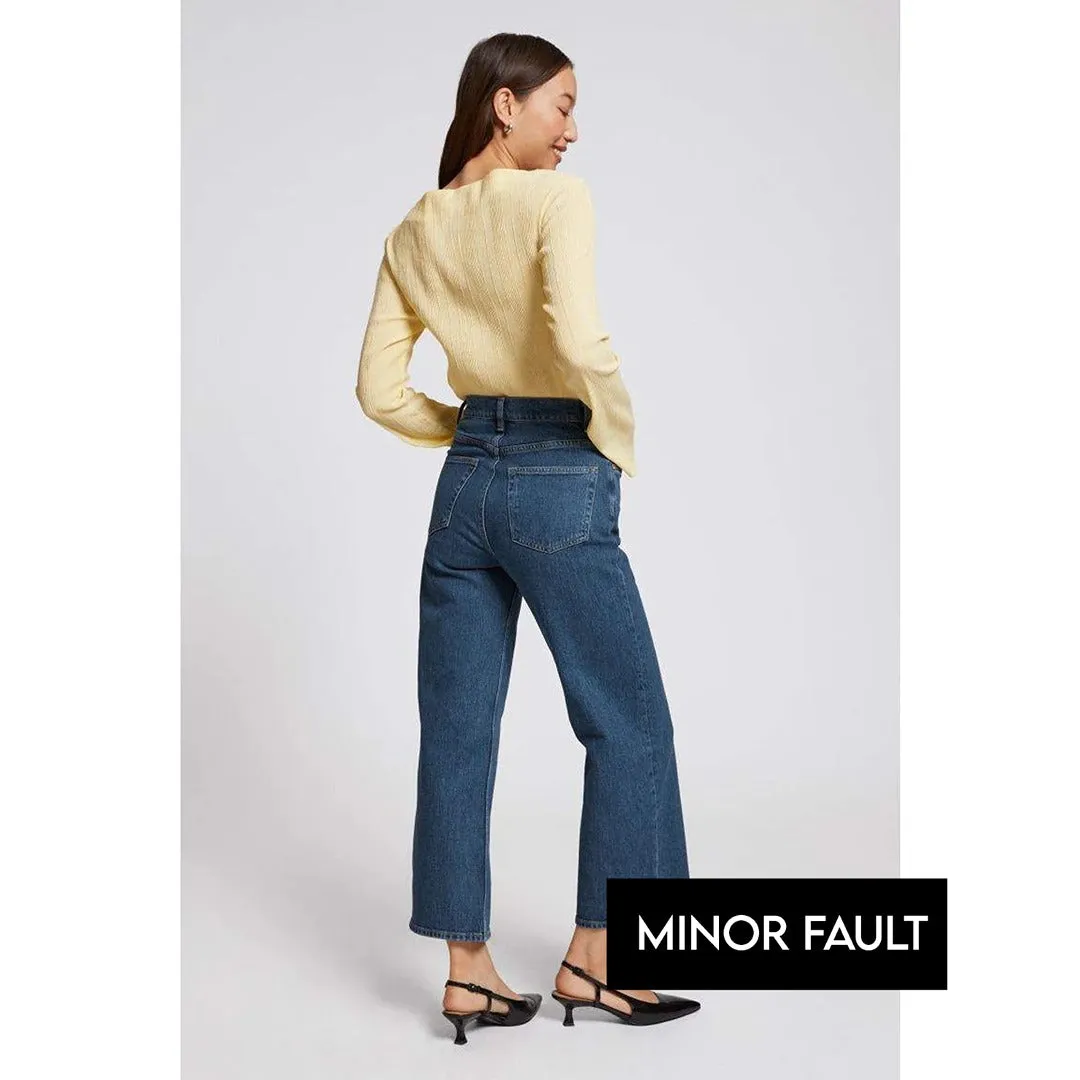 (Minor Fault) Blue Wide Leg Jeans