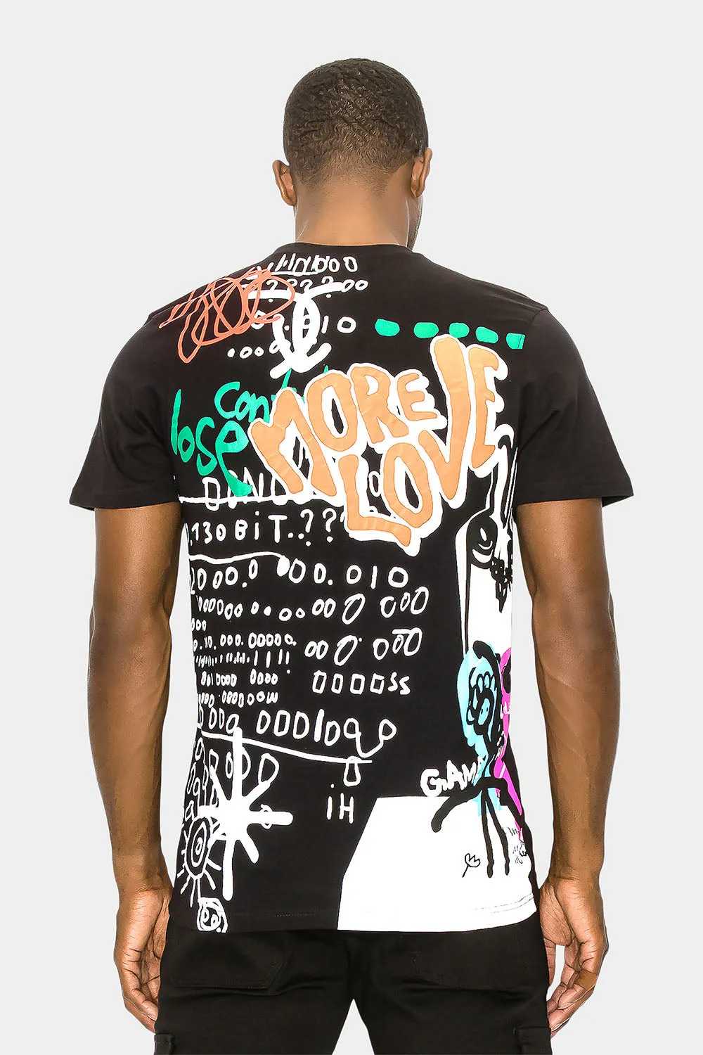 More Love Graffiti Doodle Graphic T-Shirt