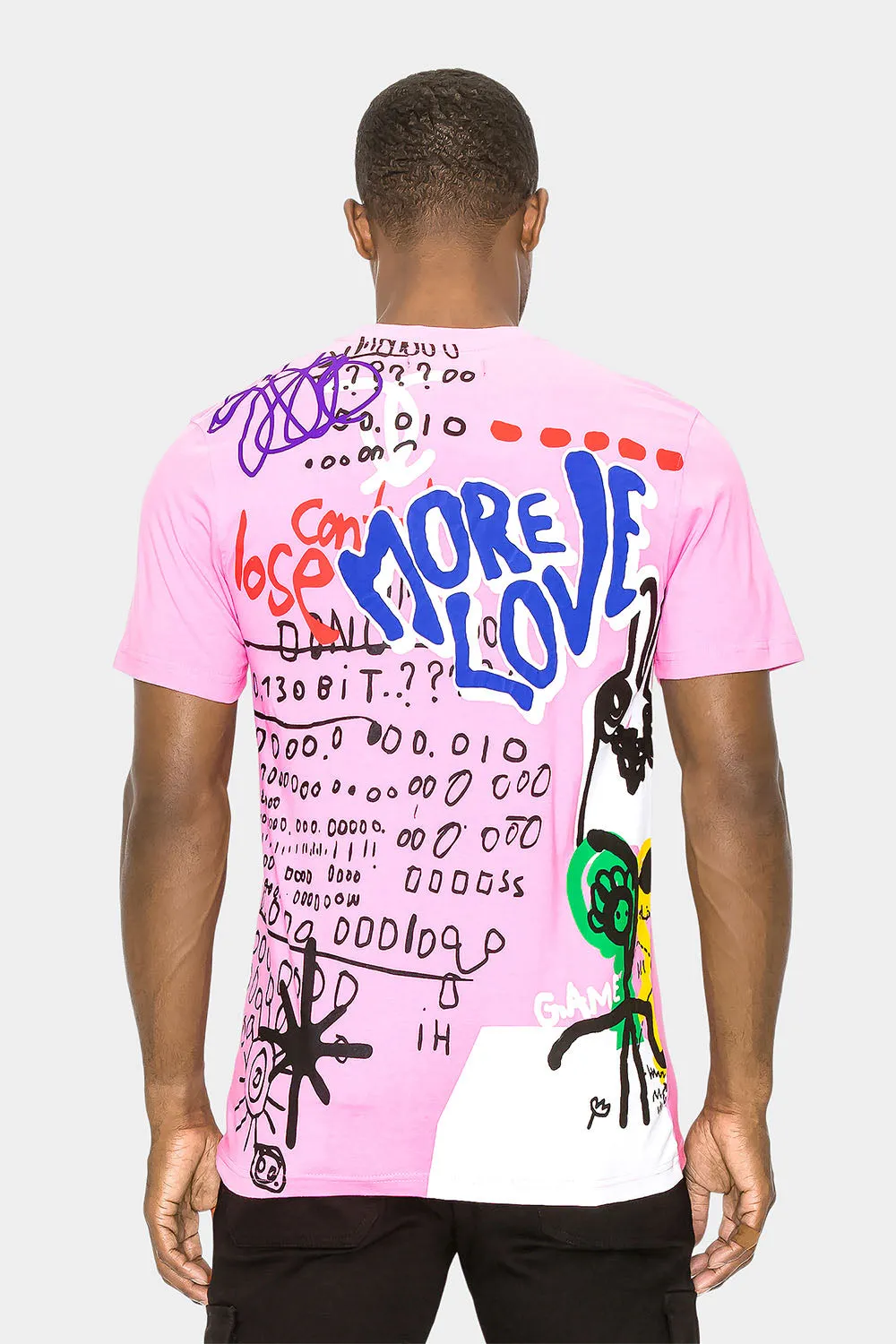 More Love Graffiti Doodle Graphic T-Shirt