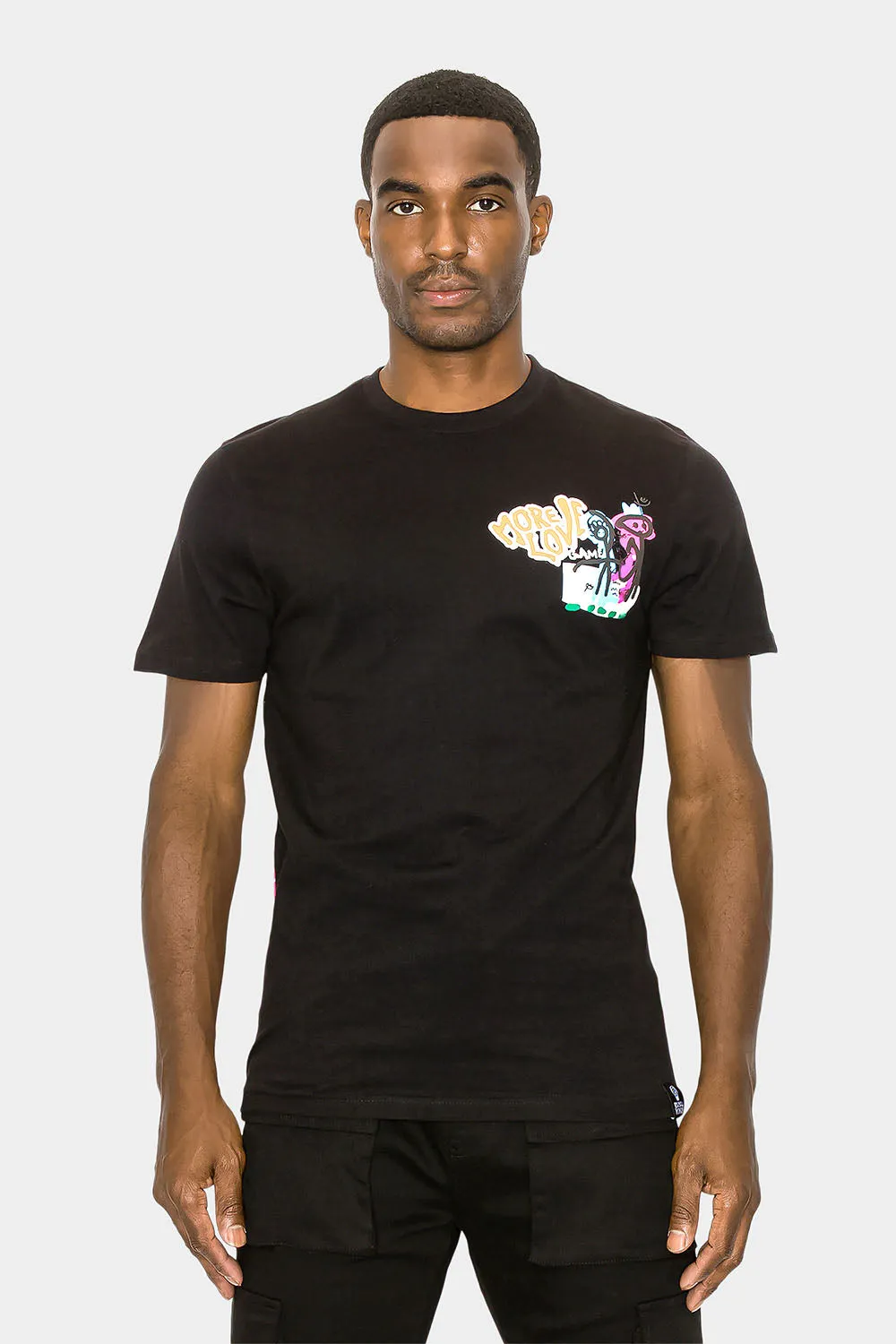 More Love Graffiti Doodle Graphic T-Shirt