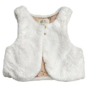 Off white recycled Fur Gilet