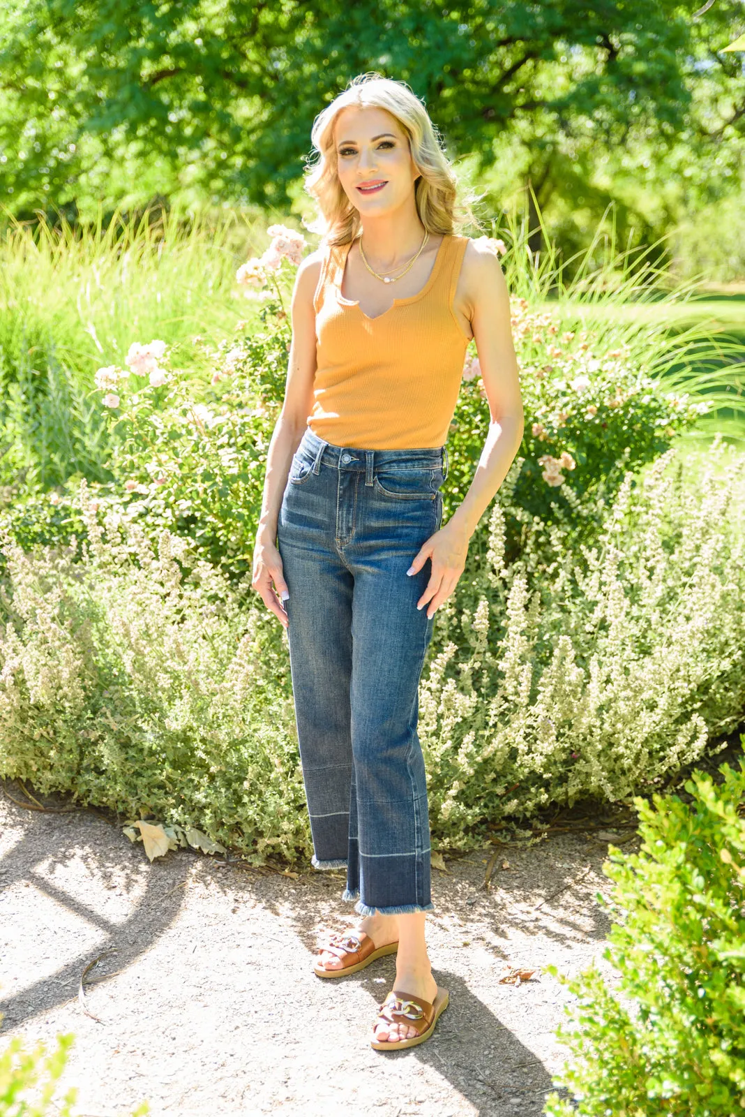 Olivia Wide Leg Cropped Jeans