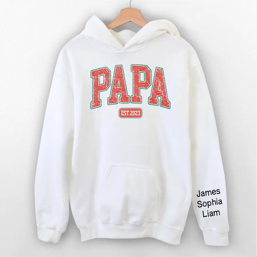 Personalized Christmas Papa Shirt, Grandpa Christmas Hoodie 01