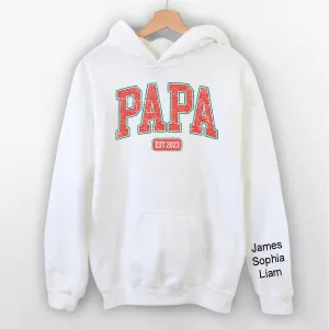 Personalized Christmas Papa Shirt, Grandpa Christmas Hoodie 01