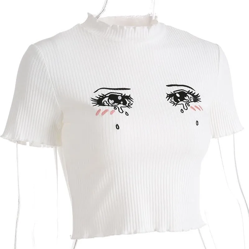 Sad Eyes Crop Top