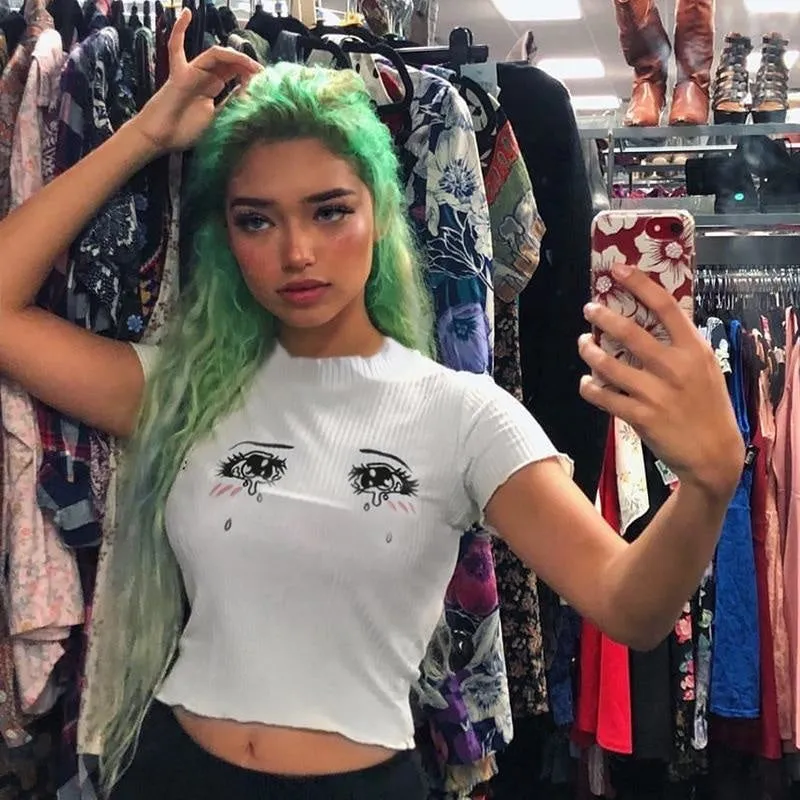 Sad Eyes Crop Top