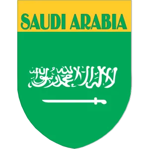 Saudi Arabia Flag Shield Style