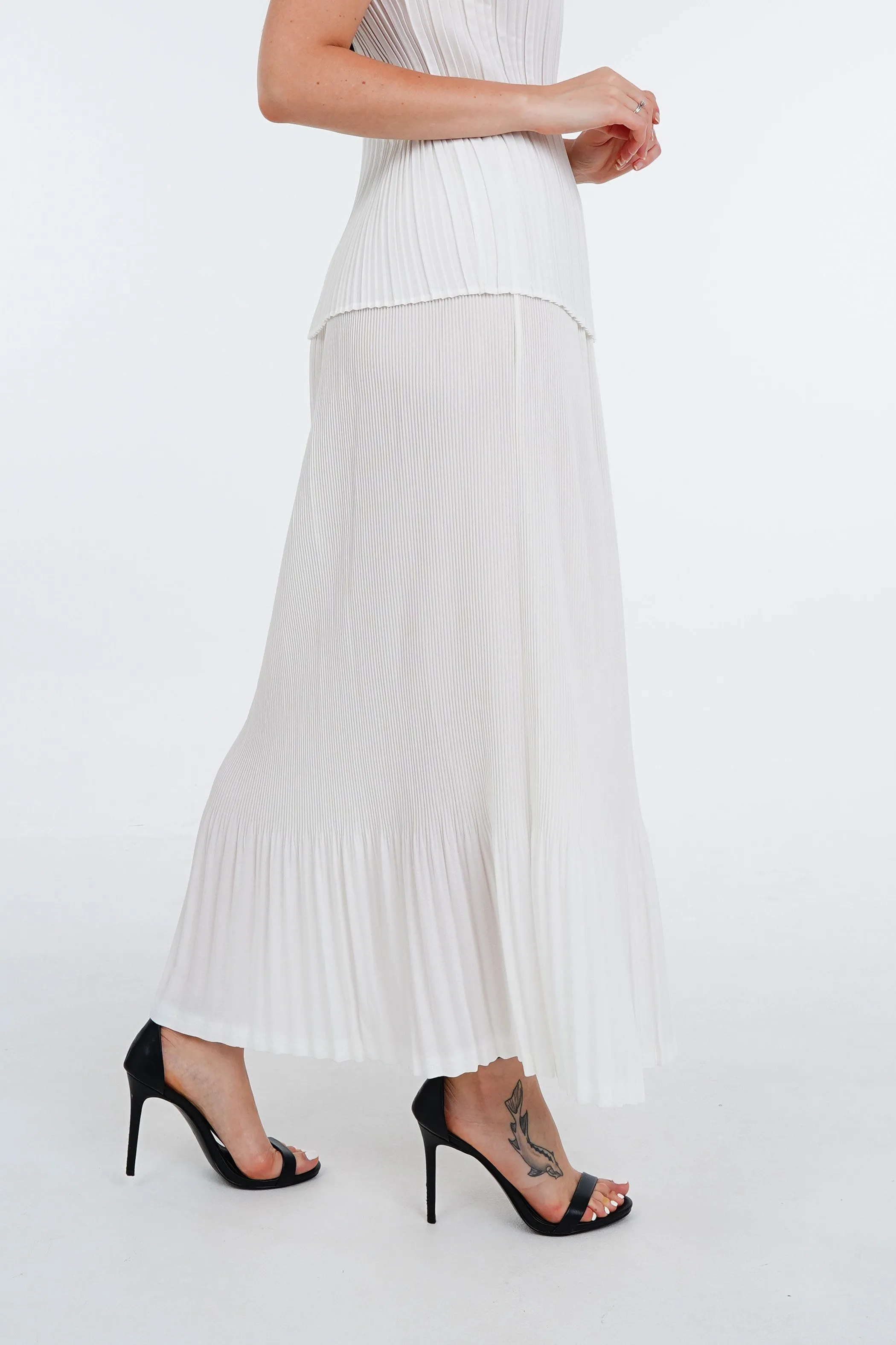 Stella Fishtail Pleated Skirt