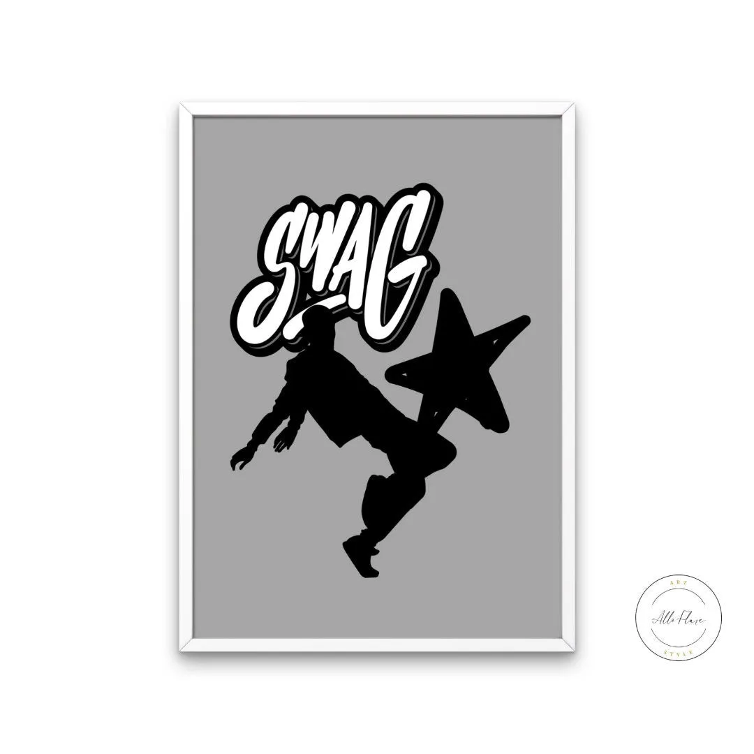 Swagger Poster Graffiti Print INSTANT DOWNLOAD Art Prints, Hip Hop Culture Poster, Urban Art Print, Hip Hop Lifestyle, Graffiti Poster, Skater Gifts