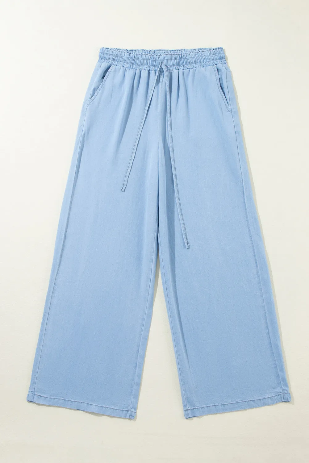 TEEK - Drawstring Wide Leg Jeans