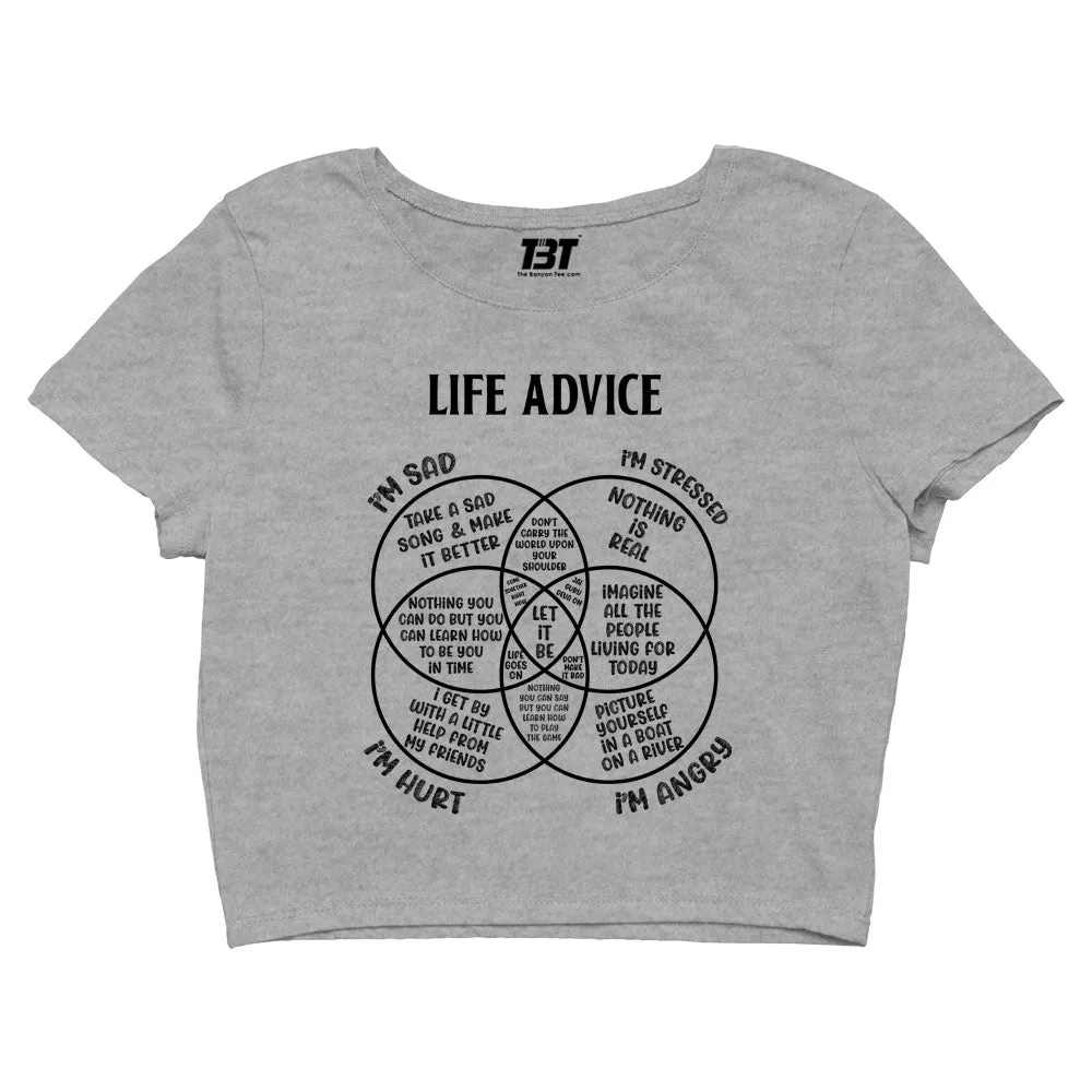 The Beatles Crop Top - Life Advice