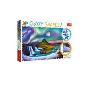 Trefl 600 Piece Puzzle Crazy Shapes Aurora Over Iceland